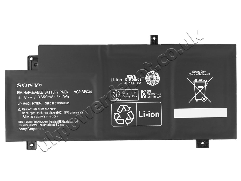Original 3650mAh 41Wh Sony SVF15A1B4E SVF15A1C5E SVF15A1C5ER Battery