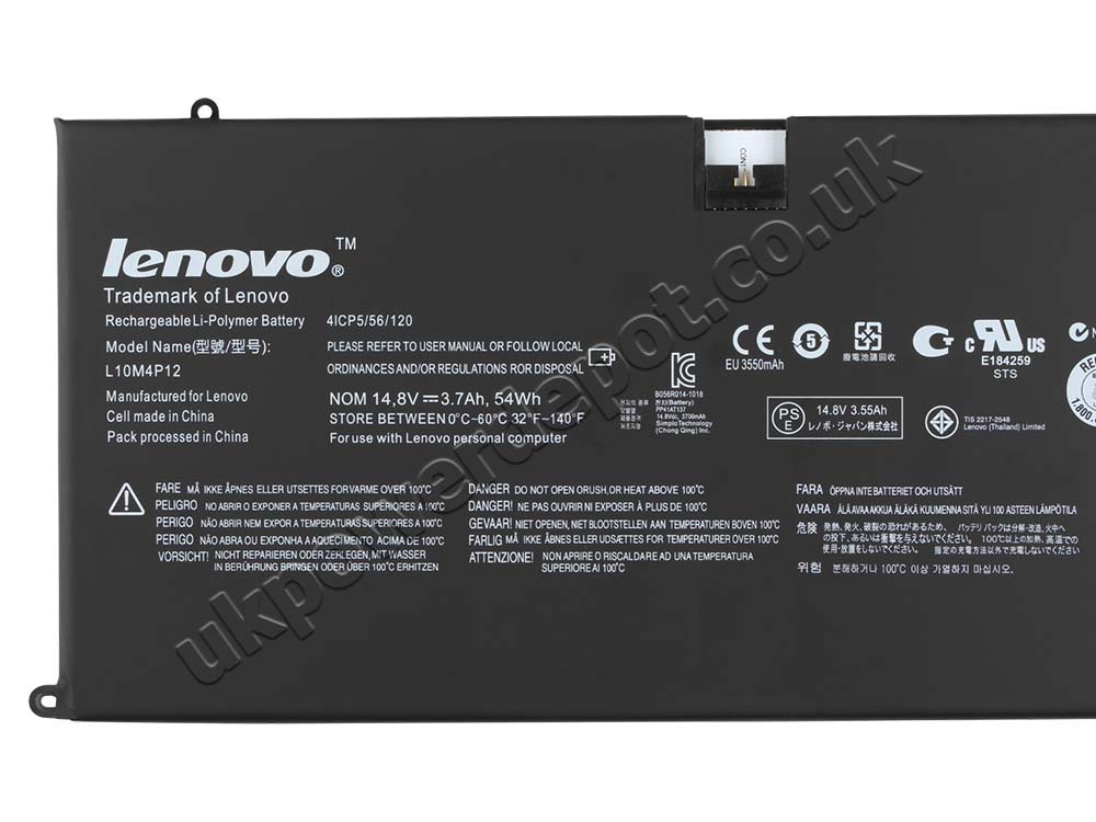 Original 54Wh 8 Cell 3700mAh Lenovo IdeaPad Yoga 13 2191-35U Battery