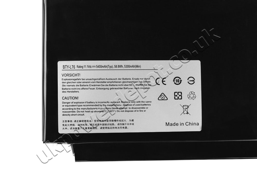 5400mAh 9 Cell Battery MSI GS70 2PE Stealth Pro GTX 870M MS-1772