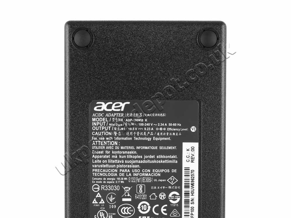 Original 180W Charger Acer Nitro 5 AN517-55-523H AC Adapter + Cable