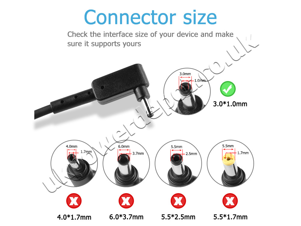 Original 45W Acer Spin 1 SP111-31-C0MZ AC Adapter Charger + Power Cord