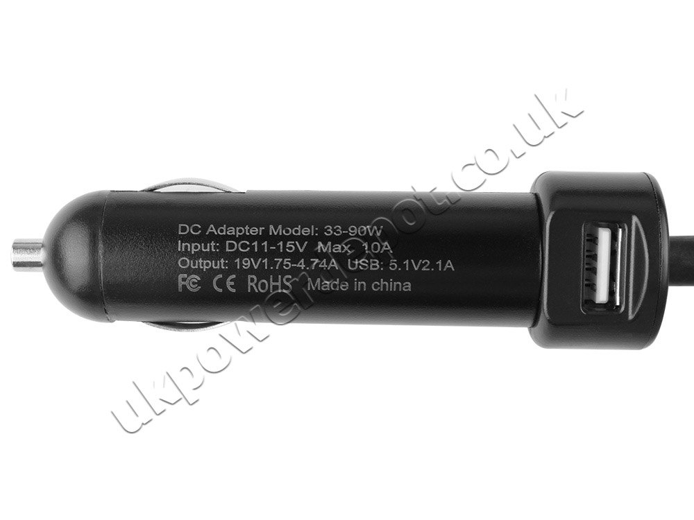 65W Car Charger Acer Aspire 3 A315-57G-51LH DC Adapter