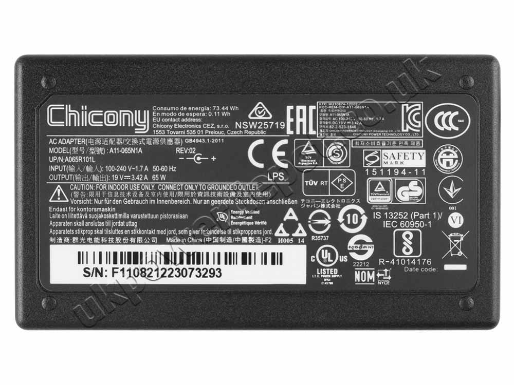 Original 65W Charger Acer Aspire Spin 14 ASP14-51MTN AC Adapter + Cable