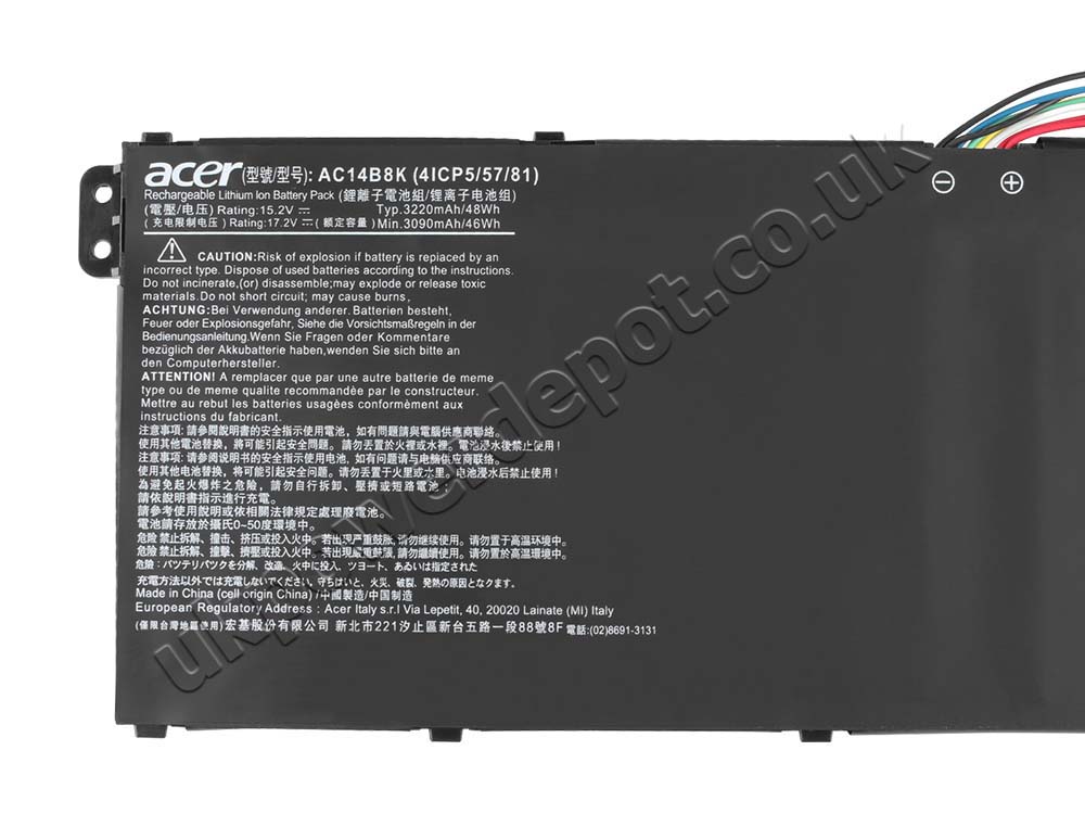 Original Battery Acer Aspire V3-372-749E V3-372-P22G 3220mAh 48Wh