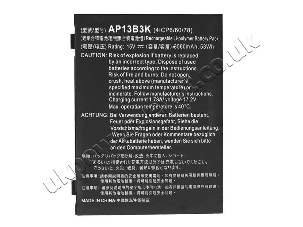 3560mAh Acer V7-581PG-73531252aii V7-581PG-73534G52aii Battery