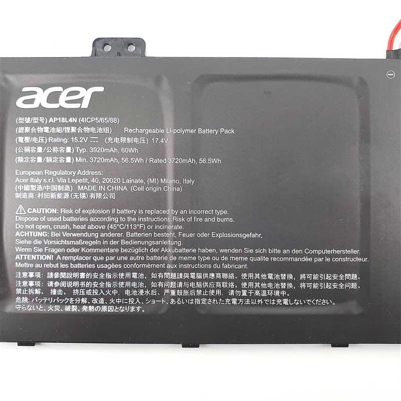 Original Battery Acer TravelMate P6 P614-51T-534F 3920mAh 60Wh