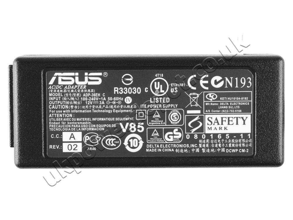 Original 36W Asus Eee PC S101H 904HD 900HDB 900 1000HD Adapter + Cord