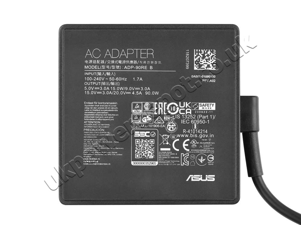 Original 90W USB-C Charger Asus ExpertBook B5 B5604 AC Adapter + Cable