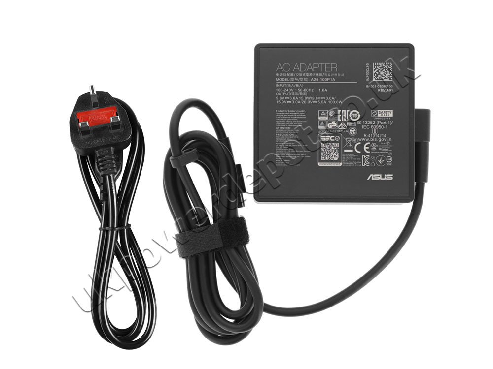 Original 100W USB-C Charger Asus ROG Zephyrus G16 GU605MI AC Adapter + Cable