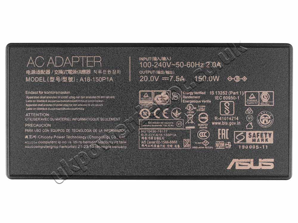 Original 150W Charger Asus Eee Top ET2410IUTS AC Adapter + Cable