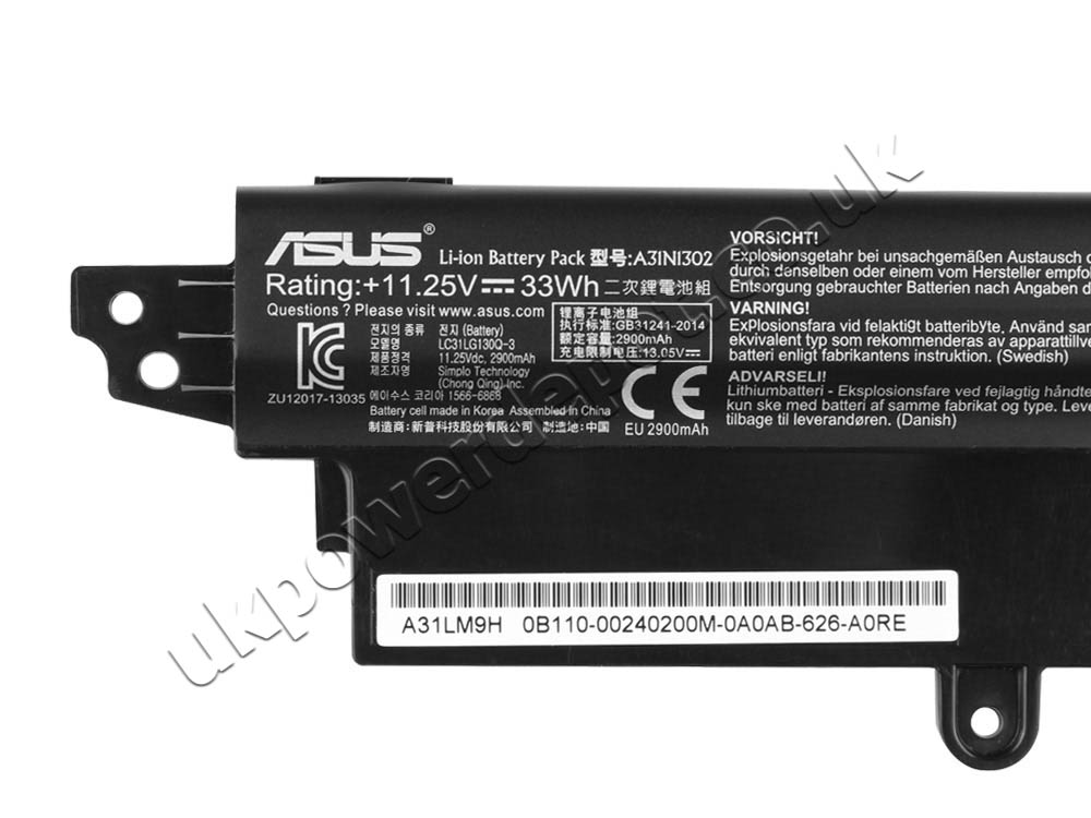 Original 33Wh Asus X200MA-CT037H X200MA-CT112H X200MA-CT132H Battery