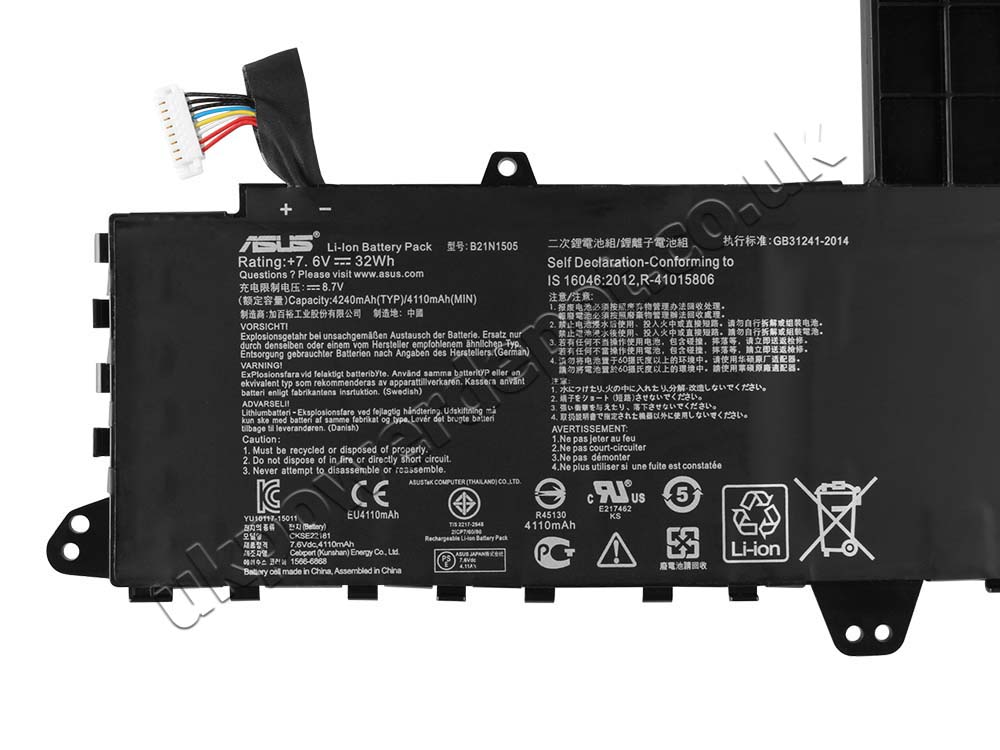 Original Battery Asus L402 L402Y L402YA L402YA-ES22-WH 32Wh 4110mAh