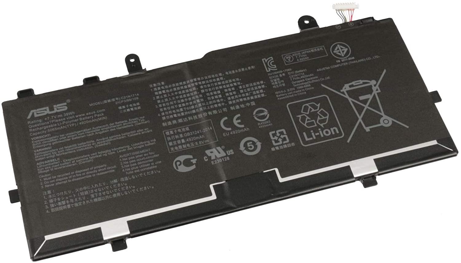 Original Battery Asus 0B200-02740100 C21PqJ5 5065mAh 39Wh