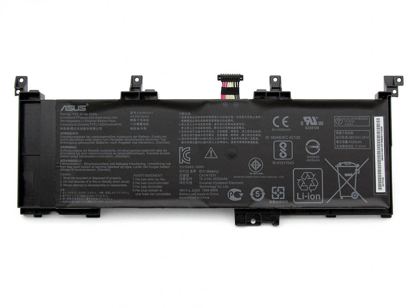 Original 4020mAh 62Wh 4 Cell Asus ROG GL502VS-FY333T Battery