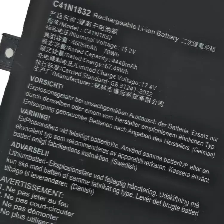 Battery Asus Pro P3540FB-BQ0086R 4550mAh 70Wh