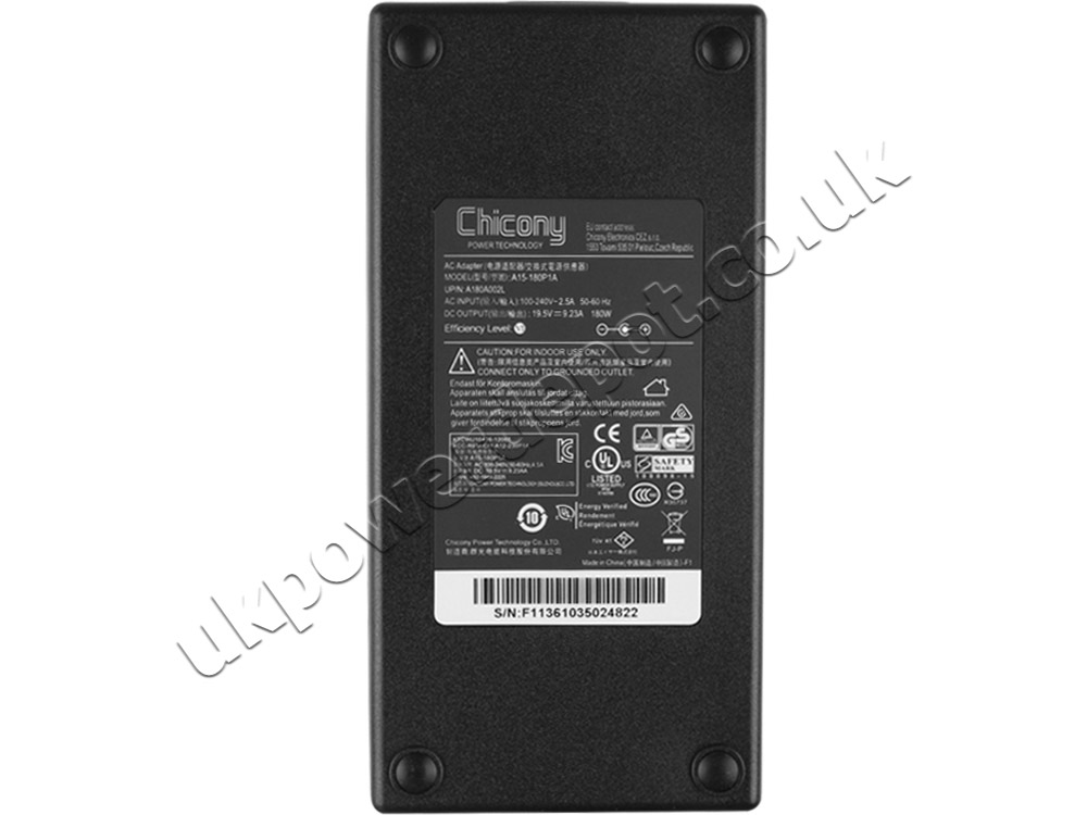 Original 180W Charger Schenker H505 H705 AC Adapter