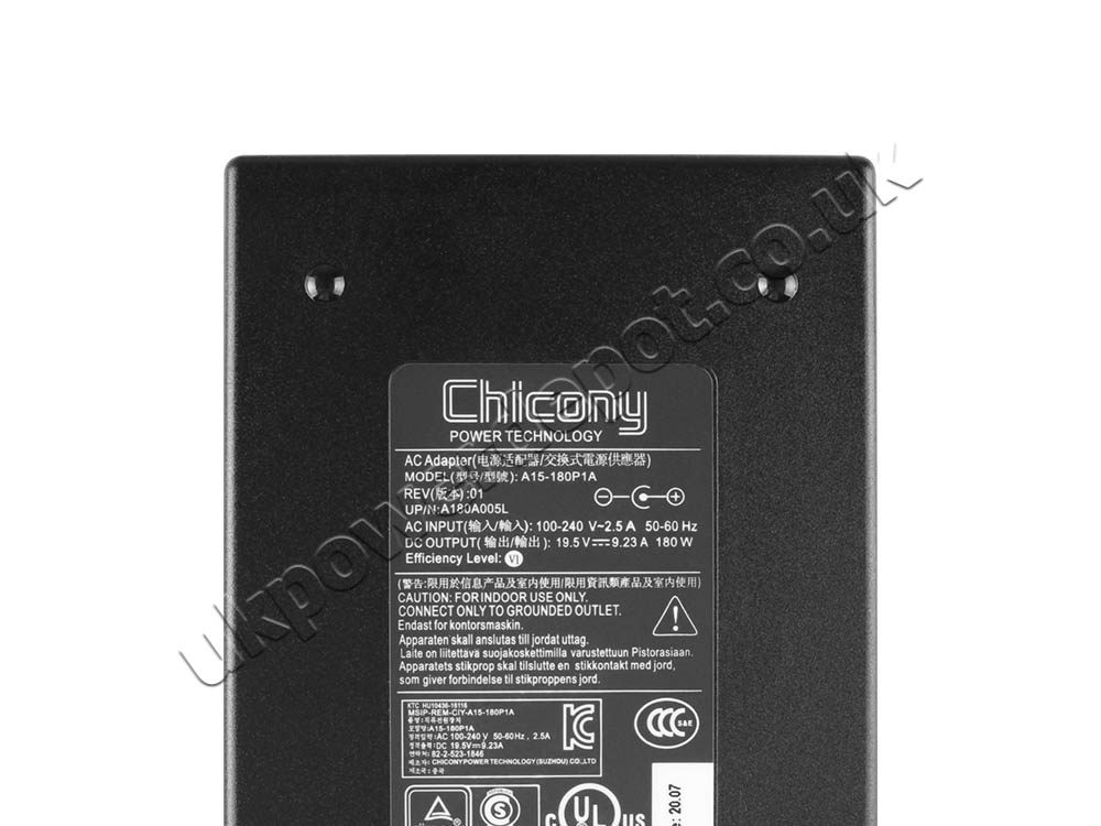 Original 180W MSI GE63 Raider RGB 8SE MS-16P7 AC Adapter Charger