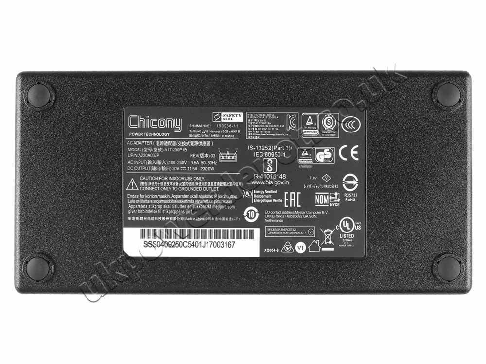 Original 230W Charger Chicony A17-230P1B A230A037p AC Adapter