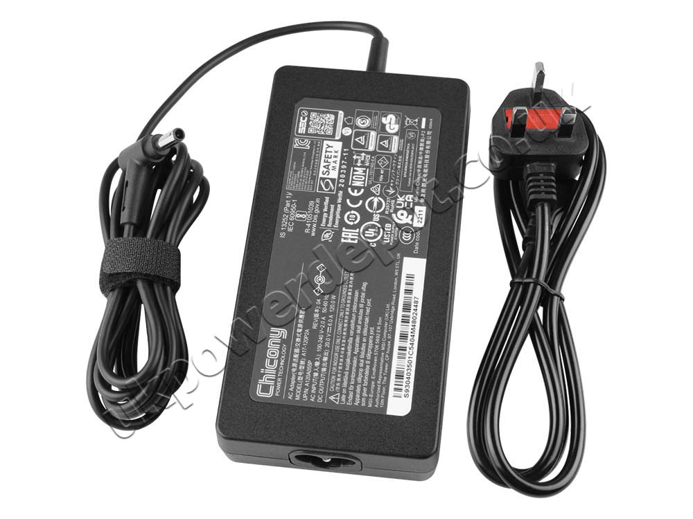 Original 120W Charger MSI Cyborg 15 A12VEK MS-15K1 AC Adapter + Cable