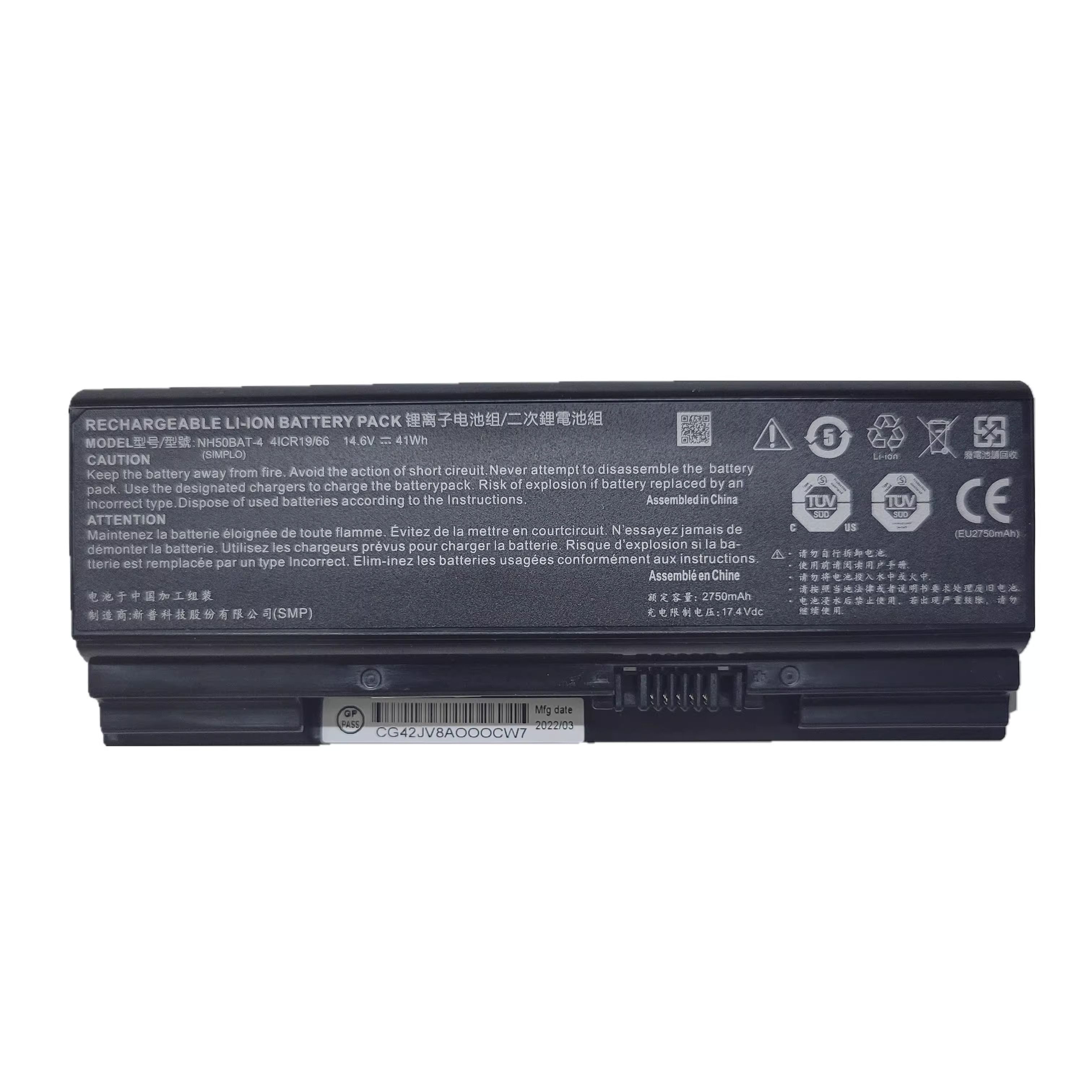 Original Battery Hasee Z7M-CT5NA Z7M-CU5 NB 2750mAh 41Wh