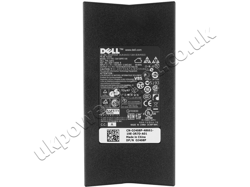 Original 130W Dell P86G P86G001 AC Adapter Charger + Power Cord