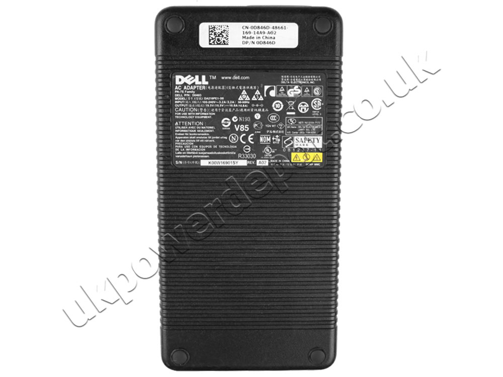 Original 210W Dell Alienware M17x R2 M17x R3 AC Adapter Charger