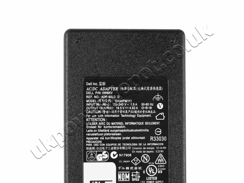 Original 90W Charger Dell Inspiron 14 Plus 7430 P171G P171G004 AC Adapter + Cable