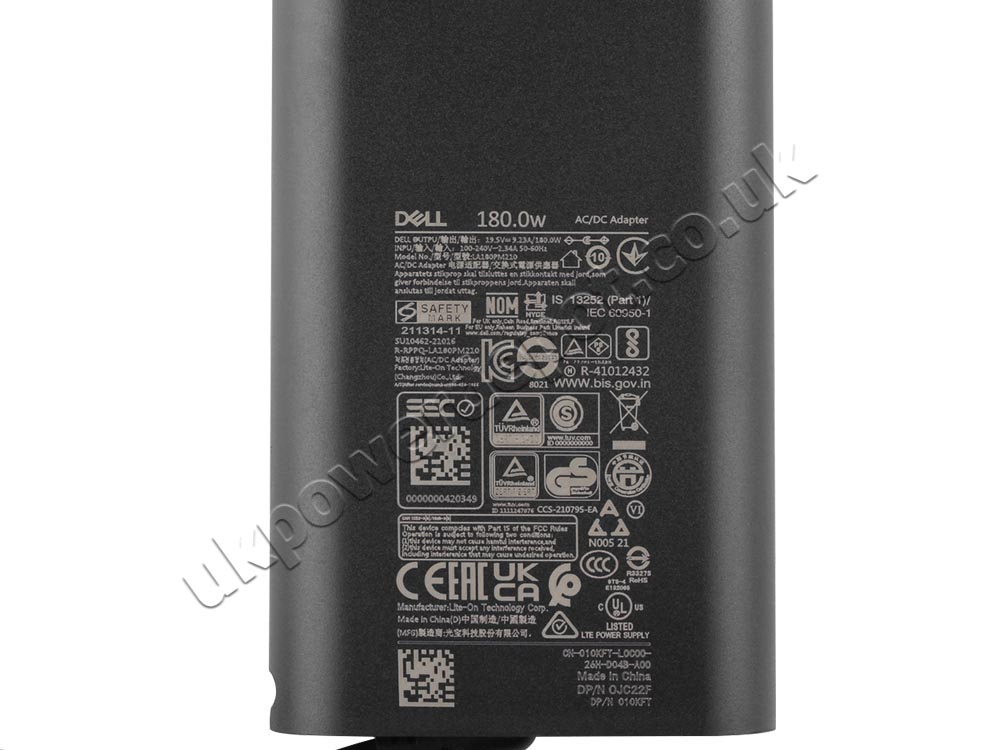 Original 180W Charger Dell Precision 7560 AC Adapter