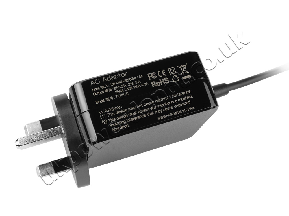 65W USB-C Charger Dell Latitude 14 7420 2-in-1 AC Adapter
