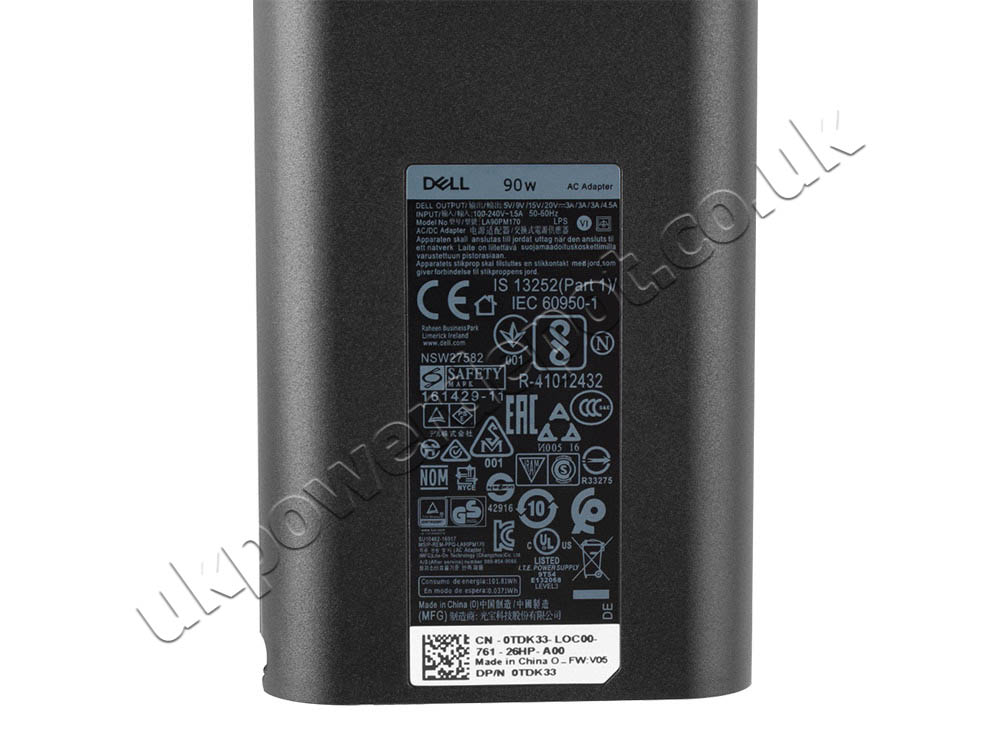 90W USB-C Charger Dell Latitude 5330 AC Adapter