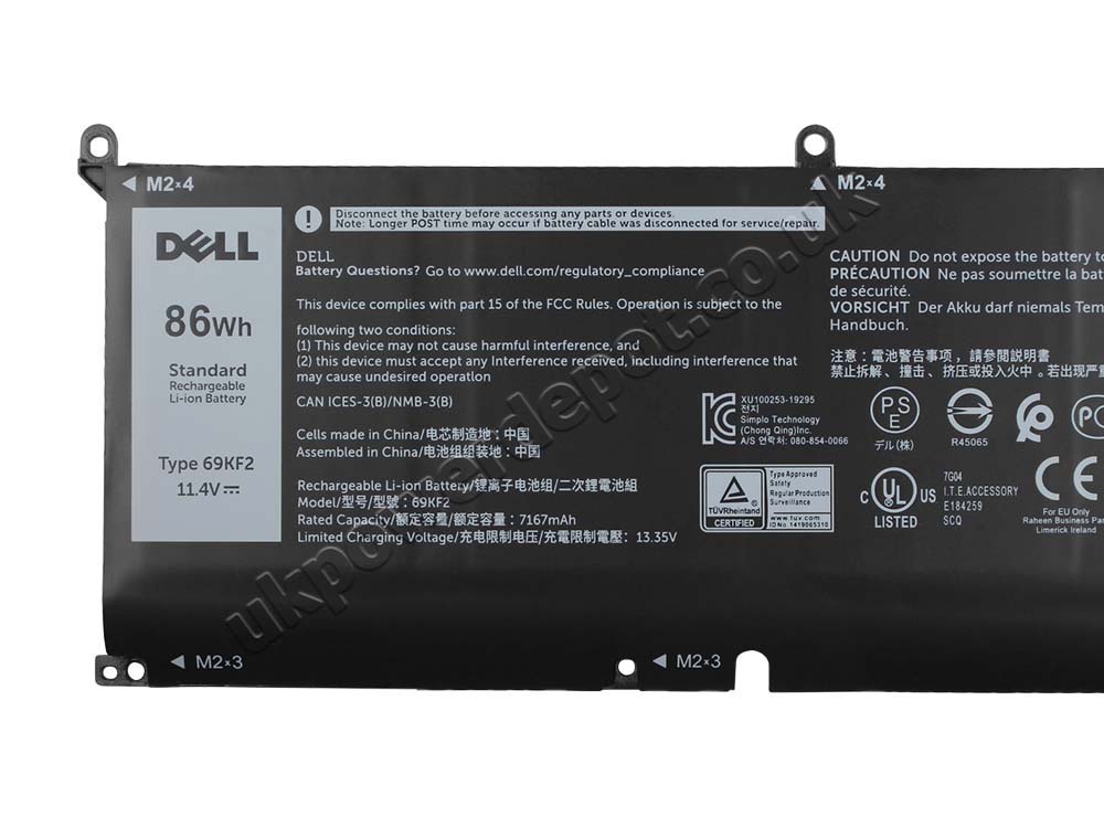 Original Battery Dell G15 Special Edition 5521 P105F P105F007 7167mAh 86Wh