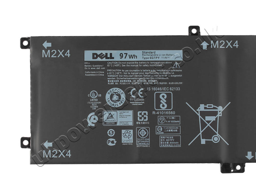 Original Dell XPS 15 9570-0378 Battery 97Wh