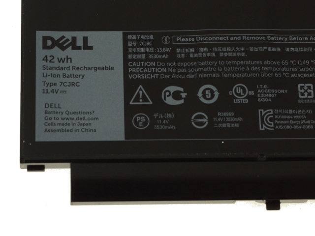 Original 3530mAh 42Wh Battery Dell Latitude E7470-3K0DN