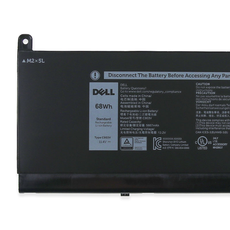 Original Battery Dell Precision 7550 P93F P93F00 5667mAh 68Wh
