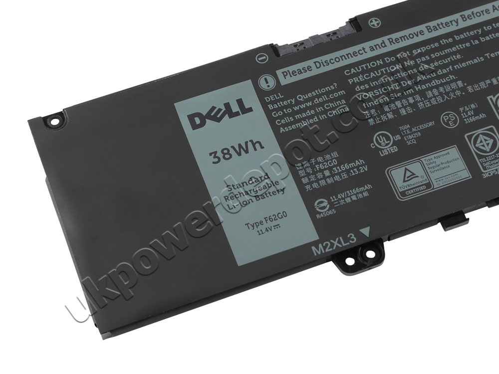 Original 3166mAh 38Wh 3-Cell Dell Inspiron 13 5370 P87G001 Battery