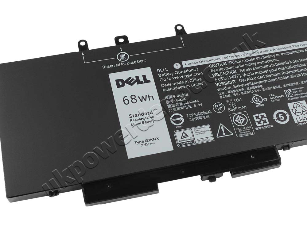 Original 8500mAh 68Wh 4 Cell Dell Latitude 15 5591 P60F002 Battery