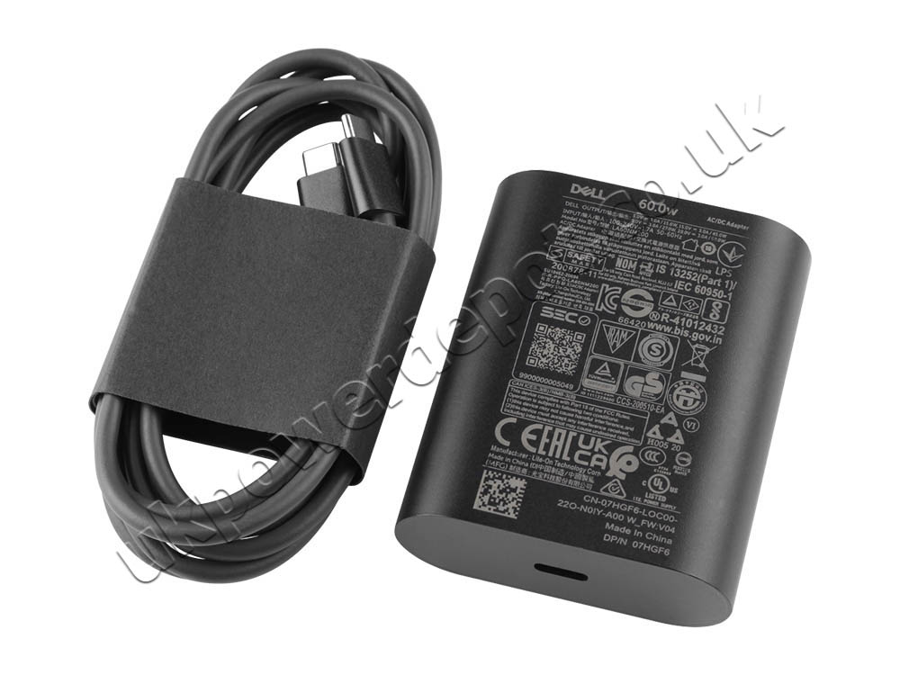 Original 60W USB-C GaN Charger Dell Latitude 7340 P178G P178G001 AC Adapter + Cable