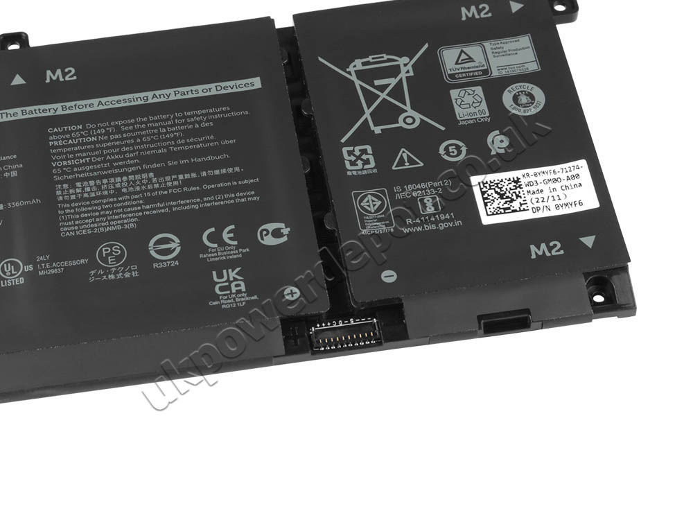Original 3530mAh 53Wh Battery Dell Latitude 3410 P129G001