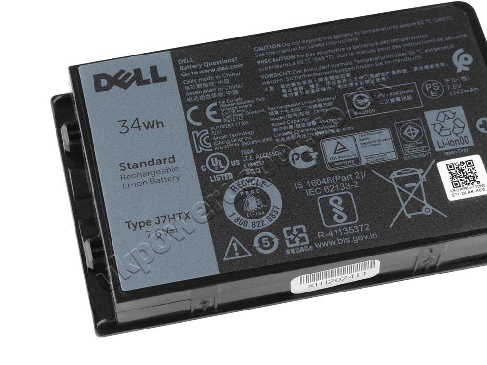 Original 4342mAh 34Wh Battery Dell Latitude 12 7202 T03H001