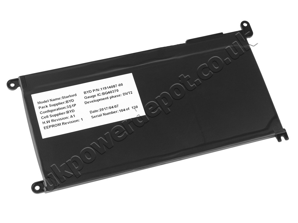 Original 3500mAh 42Wh 3-Cell Dell C4HCW 8YPRW Battery