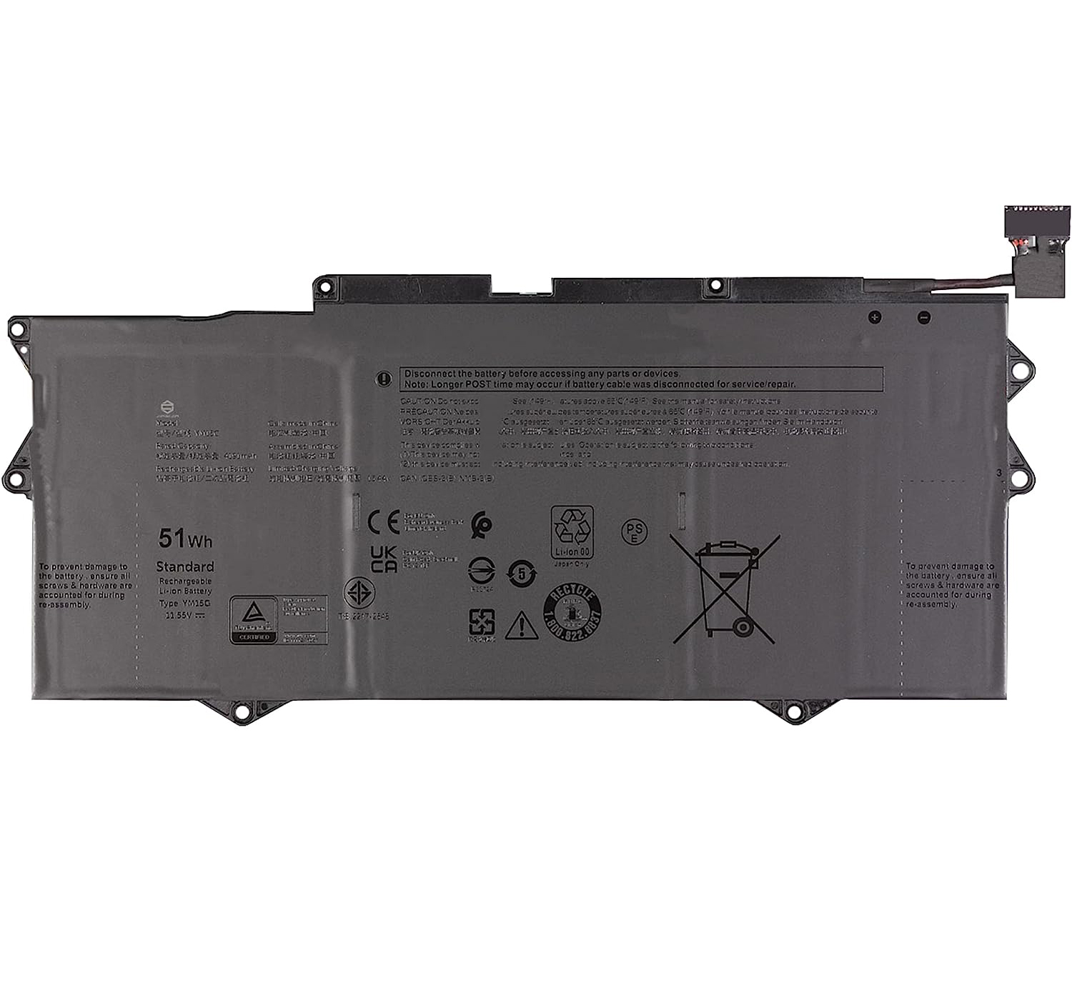 Original Battery Dell XPS 13 9315 P153G P153G001 4415mAh 51Wh