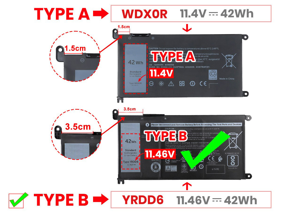 Original Battery Dell Vostro 3501 P90F P90F002 3500mAh 42Wh
