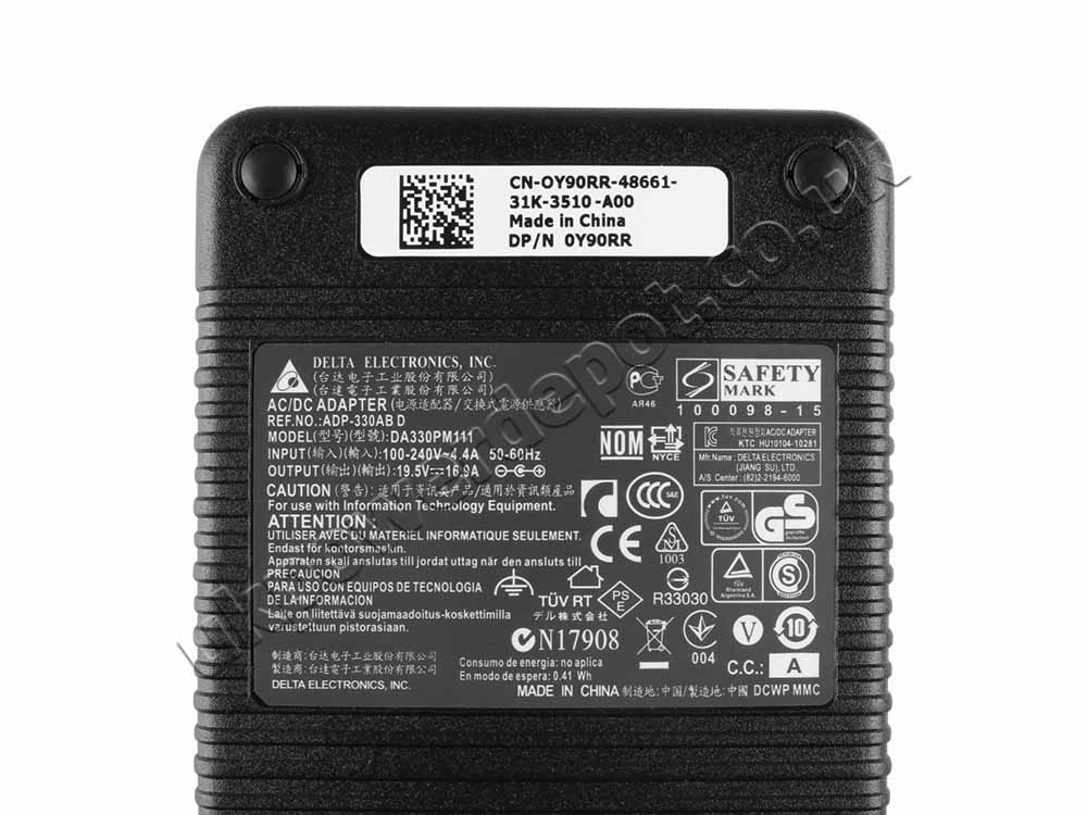 Original 330W Charger SHS Computer Nomad Gaming X370SNW-G (i9-13900HX) AC Adapter + Cable