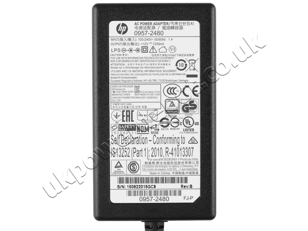 Original 40W HP Scanjet G3010 AC Adapter Charger + Cord
