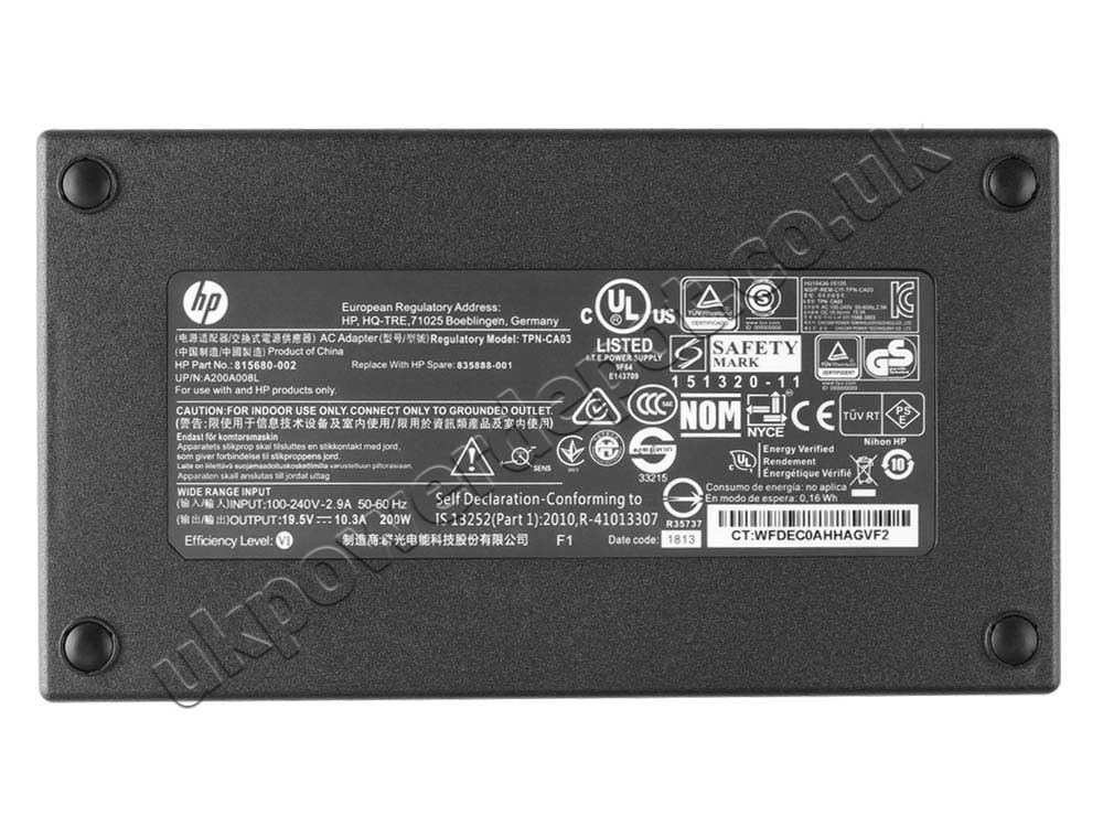 Original 200W Charger HP ZBook Studio 15.6 G8 AC Adapter