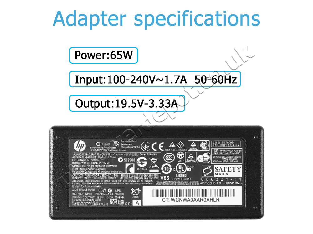 Original 65W Charger HP Pavilion 14-dv0048ua 14-dv0073TX 14-dv0041ur AC Adapter