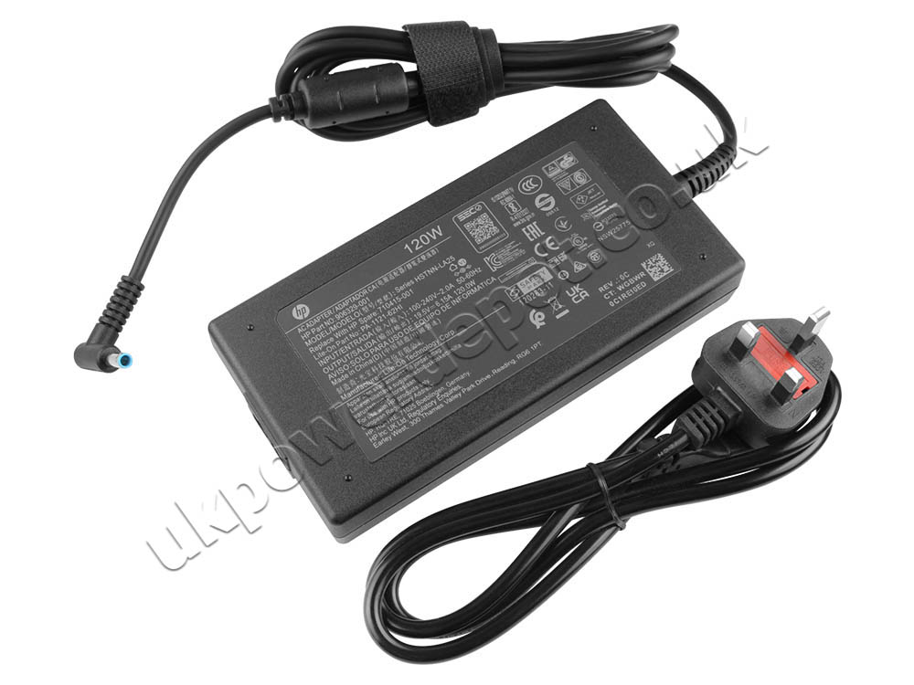 Original 120W HP ENVY 17-r107ng W0X49EA AC Adapter Charger + Cable