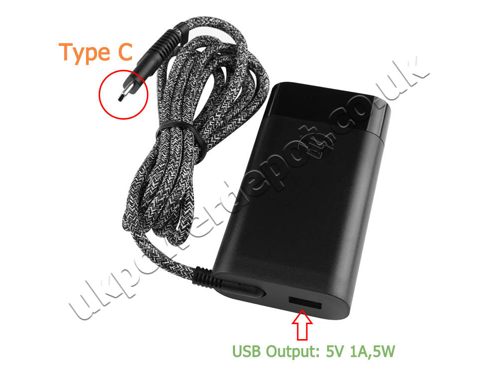 65W USB-C HP Spectre x360 13-aw0006nm 13-aw0035nn 13-aw0262no AC Adapter Charger