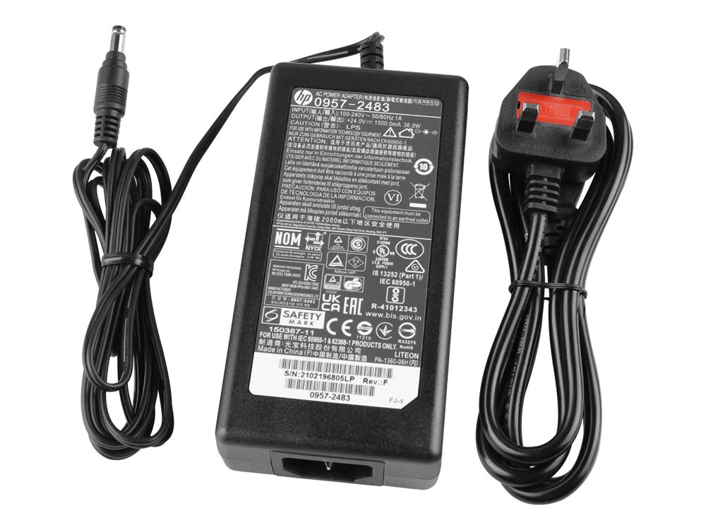 36W HP Scanjet Pro 3000 s2 Sheet-feed Scanner AC Adapter + Cord