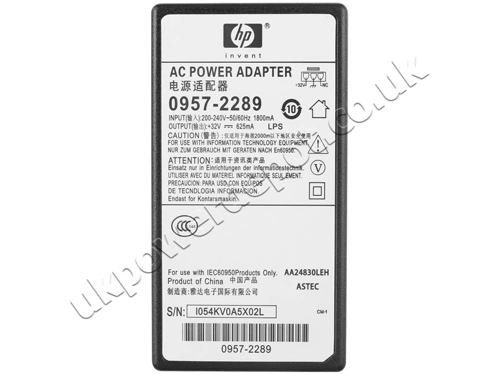 Original 20W HP Deskjet F2480 All-in-One Printer AC Adapter Charger